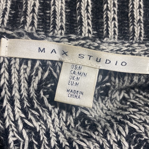Max Studio Black and White Sweater - Picture 3 of 4
